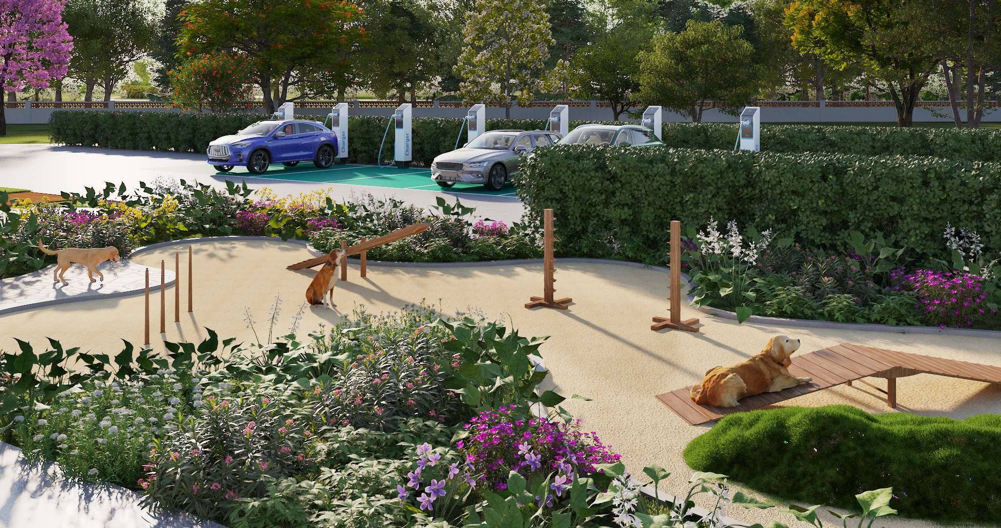 12.19 metre wide internal roads